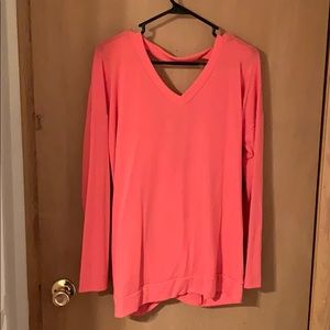 Long sleeve open back sweater